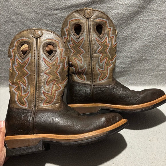 Twisted X Steel Square Toe Western Work Boots size 10D - Picture 5 of 8